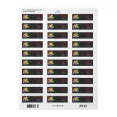 Bright Stars - étiquettes de adresse de noël (Feuille entière)