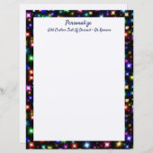 Bright sterren Fireworks Rainbow-kleuren personali (Voorkant / Achterkant)