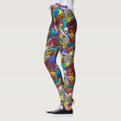 Bright Sticker Patroon Leggings (Links)