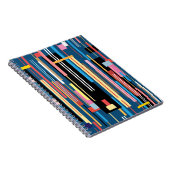 Bright Stripe Abstract Pattern Notitieboek (Rechterzijde)