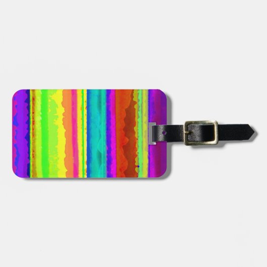 Bright Stripe Bagagelabel (Voorkant horizontaal)