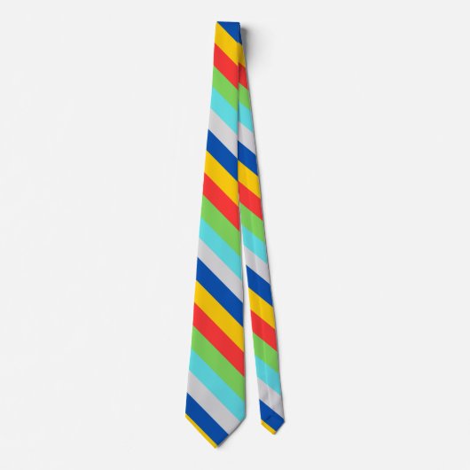 Bright Stripe Necktie Stropdas (Voorkant)