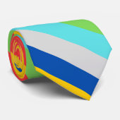 Bright Stripe Necktie Stropdas (Opgerold)