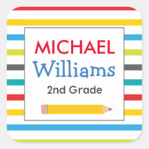 Bright Stripe schoollabels