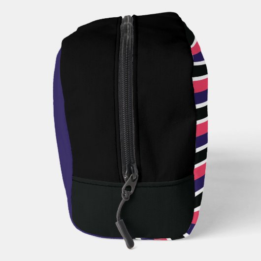 Bright Stripe Stijlvol Bold Modern Initiaal Monogr Toilettasje (Rechts)
