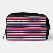 Bright Stripe Stijlvol Bold Modern Initiaal Monogr Toilettasje (Achterkant)