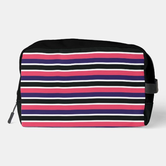 Bright Stripe Stijlvol Bold Modern Initiaal Monogr Toilettasje (Achterkant)