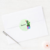 Bright Stripes Fiesta Succulenten Cinco de Mayo Ronde Sticker (Envelop)