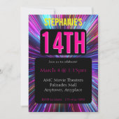 Bright Strobe Light Invitation Anniversaire (Devant)