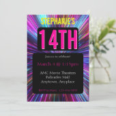 Bright Strobe Light Invitation Anniversaire (Debout devant)