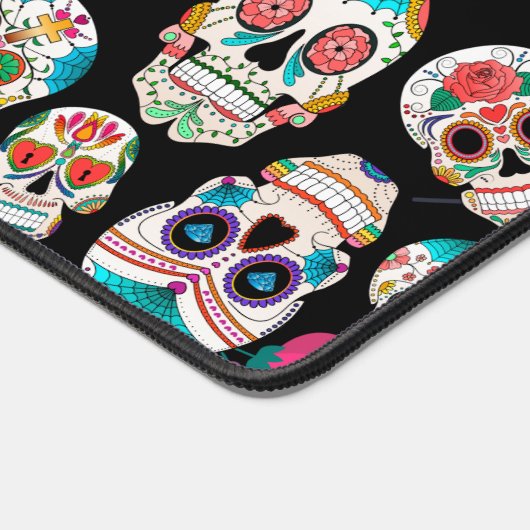Bright Sugar Skulls Pattern Monogram Bureaumat (Hoek)
