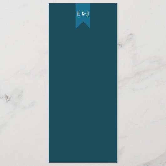 Bright Summer coloré Mariage plat menu (Dos)