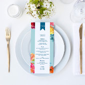 Bright Summer coloré Mariage plat menu