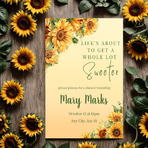 Bright Summer Fall Sunflower Invitation