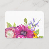 Bright Summer Flowers Site Mariage Carte RSVP (Dos)