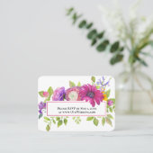 Bright Summer Flowers Site Mariage Carte RSVP (Debout devant)