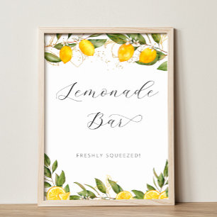 Bright Summer Lemon Vrijgezellenfeest limonade bal Poster