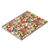 Bright summer pattern with butterflies and cacti notitieboek (Linkerzijde)