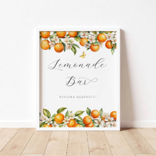 Bright Summer Sinaasappels Baby shower Lemonade Ba Poster