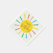 Bright Sun Script Kids Birthday Party Servet (Hoek)