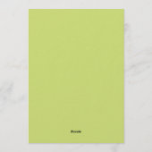 Bright Sunflower  Lime Green Dedication Invitation (Dos)