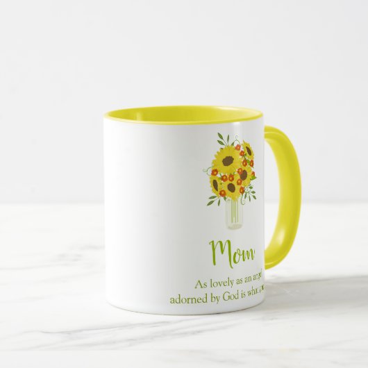 Bright Sunflower Moederdag Mok (Voorkant rechts)