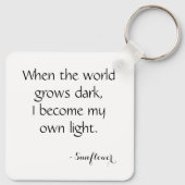 Bright sunflower on green background sleutelhanger (Achterkant)