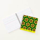 Bright Sunflower Pattern Dankbaarheidsjournaal Notitieboek (Binnen)