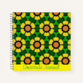 Bright Sunflower Pattern Dankbaarheidsjournaal Notitieboek (Voorkant)