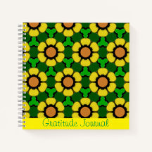 Bright Sunflower Pattern Dankbaarheidsjournaal