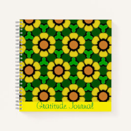 Bright Sunflower Pattern Dankbaarheidsjournaal Notitieboek