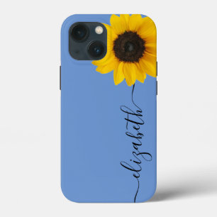 Bright Sunflower Script Nom de la tige coque iphon