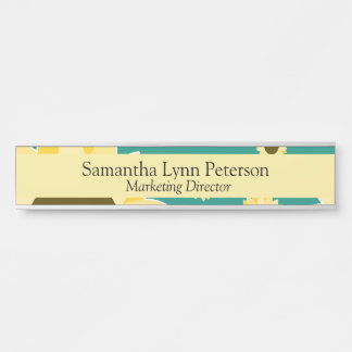 Bright Sunflowers on Green Deurbordje