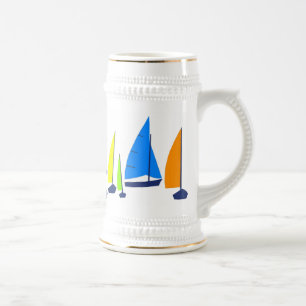 Bright Sunny Sailships - Stein Bierpul