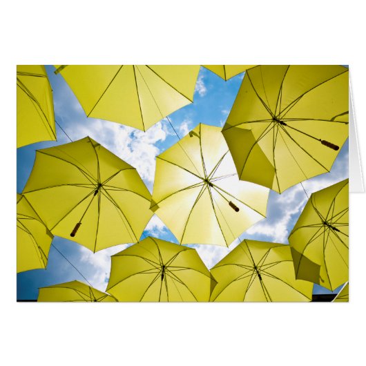 Bright Sunny Yellow Umbrellas (Voorkant Horizontaal)