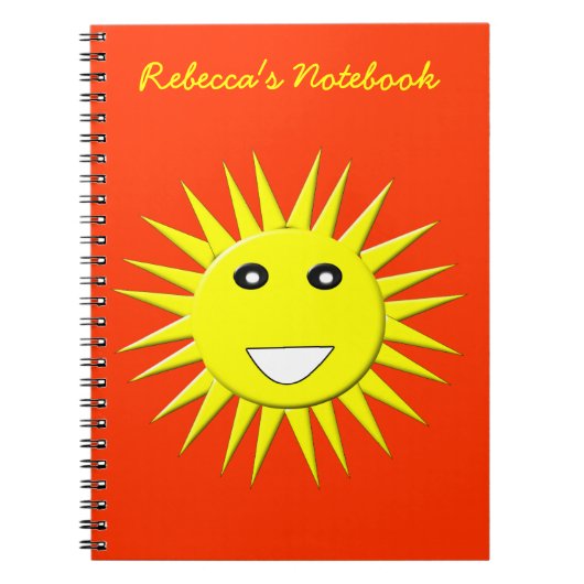Bright Sunshine Carnet personnalisable (Devant)