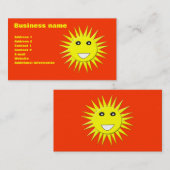 Bright Sunshine Carte de visite personnalisable (Devant / Derrière)