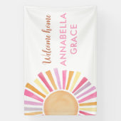 Bright Sunshine Welkom Home Baby Meisje Spandoek (Verticaal)