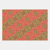 BRIGHT SWIRLY WRAPPING PAPER REDS en MINT (Voorkant 3)