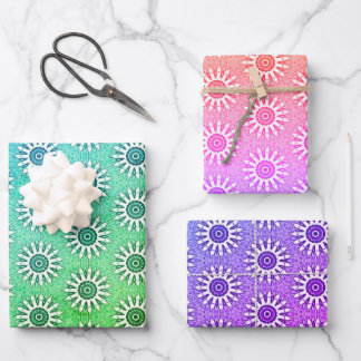 Bright Techno Kleuren Wrapping Paper