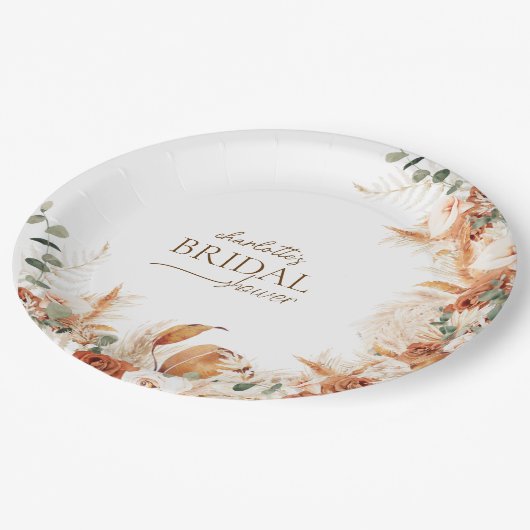 Bright Terracotta en tequila Bridal Paper Bord (Gekanteld)