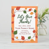 Bright Thanksgiving Invitations Autumn Fun Décontr (Debout devant)