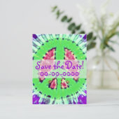 Bright Tie Dye Peace Sign Invitations (Debout devant)