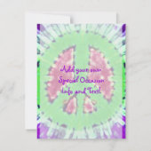 Bright Tie Dye Peace Sign Invitations (Dos)