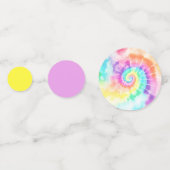 Bright Tie Dye Rainbow Hippie Verjaardagstabel Confetti (Voorkanten)