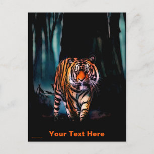 Bright Tiger Dark Forest Briefkaart