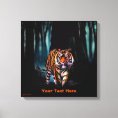 Bright Tiger Dark Forest Canvas Afdruk (Voorkant)