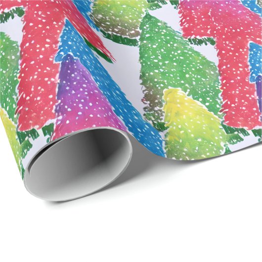 Bright Tree Wrapping Papier (Rol Hoek)