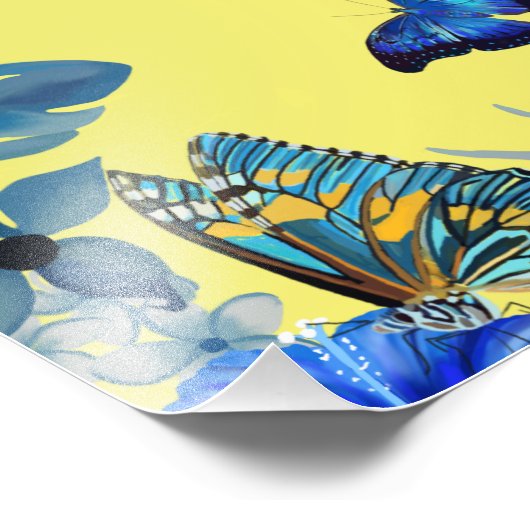 Bright tropical colourful plant butterflies poster (Hoek)