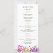 Bright Tropical Floral Abstract huwelijksprogramma (Achterkant)